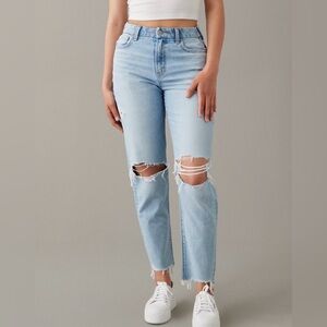 American Eagle Women’s Strigid Curvy Ripped Mom Jeans, Multiple Plus Sizes, NWT